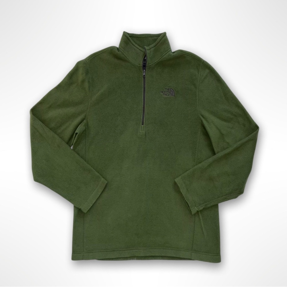 The North Face | Men's Green 1/4 Zip Lightweight Fleece Pullover